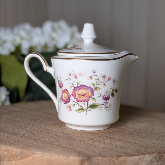 Vintage Noritake Asian Song 7151 Sugar Bowl w/Lid & Creamer Set | Japan Floral - Picture 9 of 12